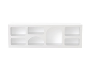 Aparador "Ferlis" em madeira - 160 x 40 x 51 cm - Branco