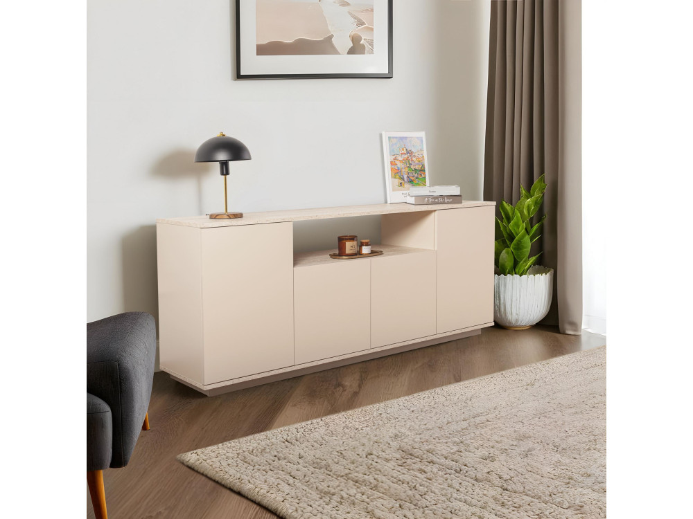 Consola de madeira "Arista" 180 x 44,5 x 75 cm - Mink
