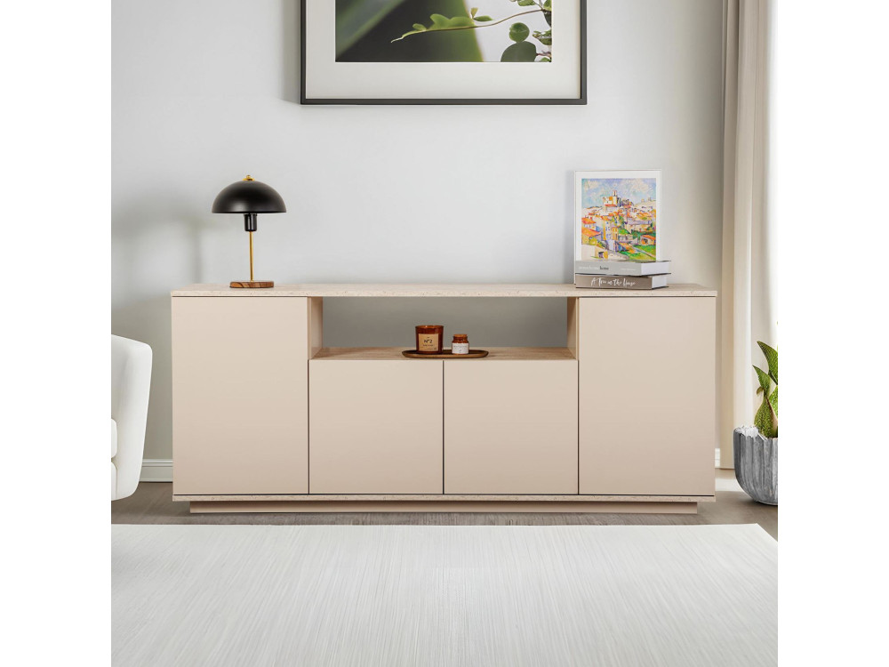 Consola de madeira "Arista" 180 x 44,5 x 75 cm - Mink