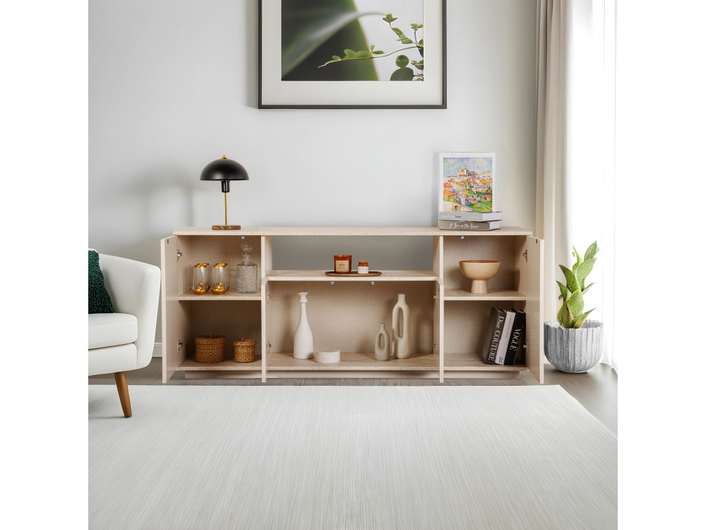 Consola de madeira "Arista" 180 x 44,5 x 75 cm - Mink