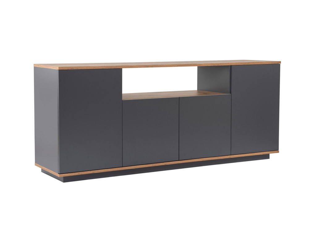 Aparador "Arista" em madeira - 180 x 44 x 75 cm - Cinzento antracite