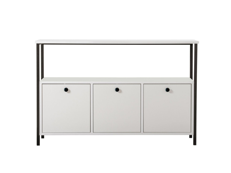 Aparador de madeira "Solace" - 120 x 30 x 77 cm - Branco