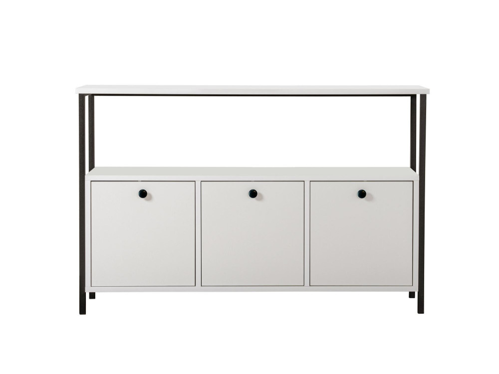 Aparador de madeira "Solace" - 120 x 30 x 77 cm - Branco