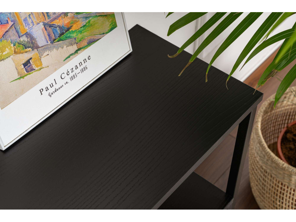 Aparador de madeira "Solace" - 120 x 30 x 77 cm - Preto
