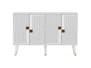 Aparador "Ahart" em madeira - 120 x 30 x 80 cm - Branco