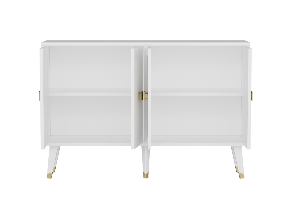 Aparador "Ahart" em madeira - 120 x 30 x 80 cm - Branco
