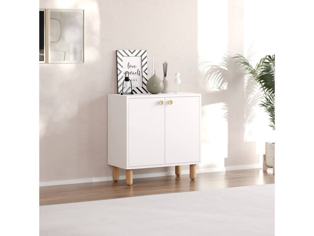 Aparador de madeira "Lina" - 72 x 36 x 73 cm - Branco