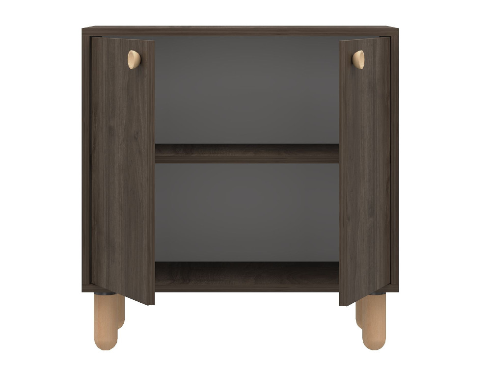 Aparador de madeira "Lina" - 72 x 36 x 73 cm - Castanho