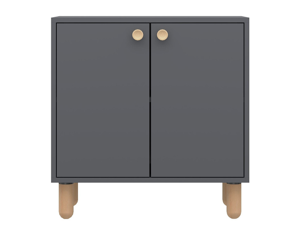 Aparador "Lina" em madeira - 72 x 36 x 73 cm - Cinzento antracite