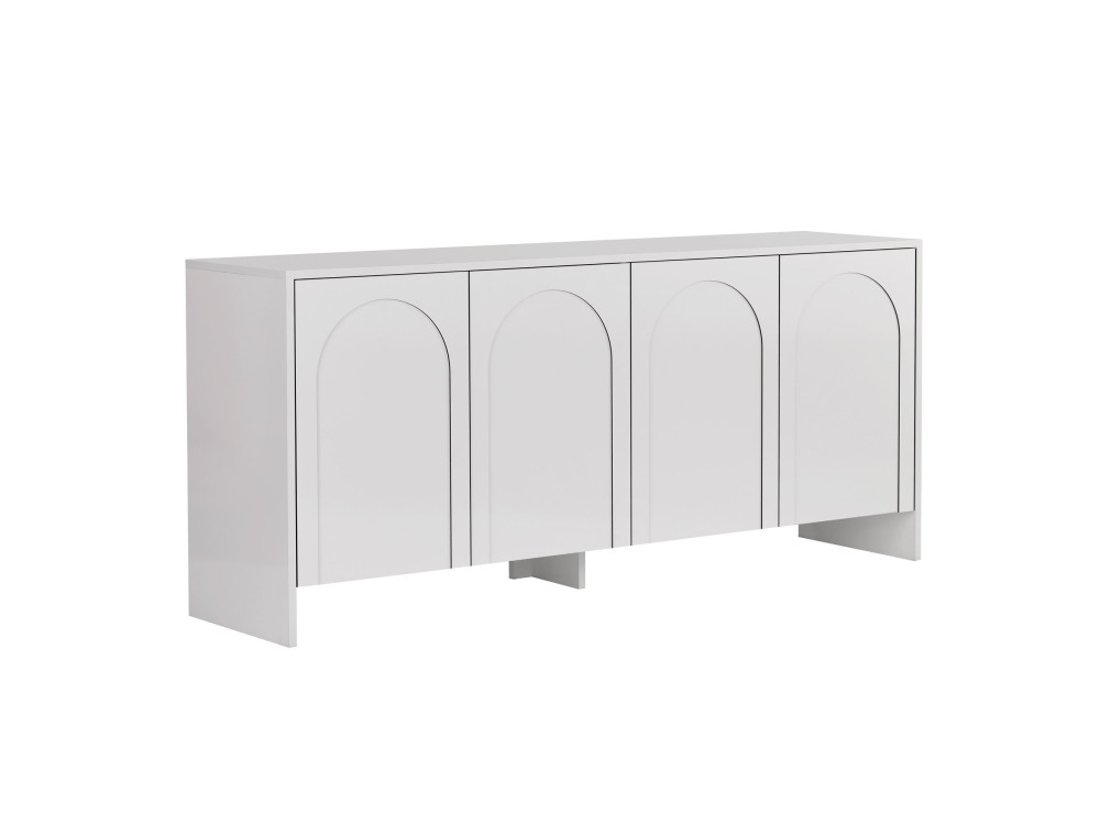 Aparador "Arlen" em madeira - 180 x 45 x 80 cm - Branco