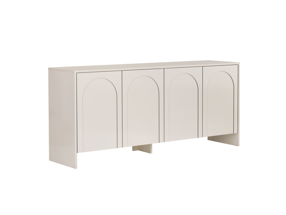 Aparador "Arlen" em madeira - 180 x 45 x 80 cm - Creme