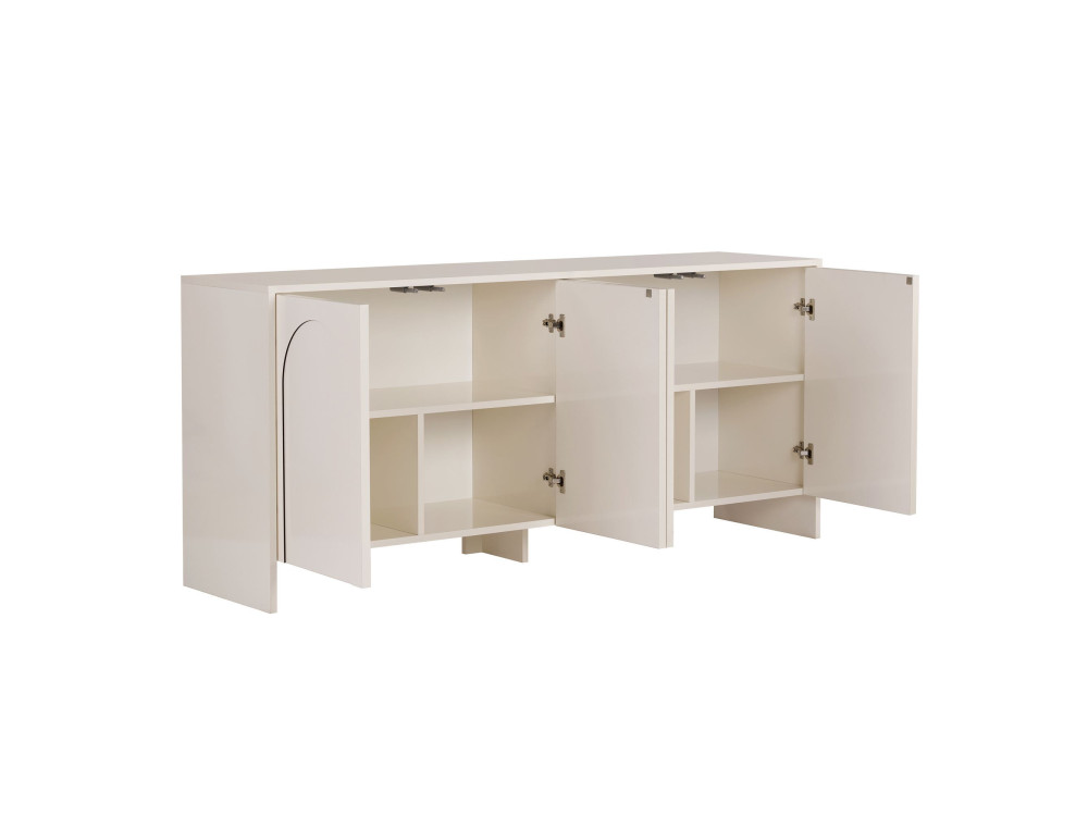 Aparador "Arlen" em madeira - 180 x 45 x 80 cm - Creme