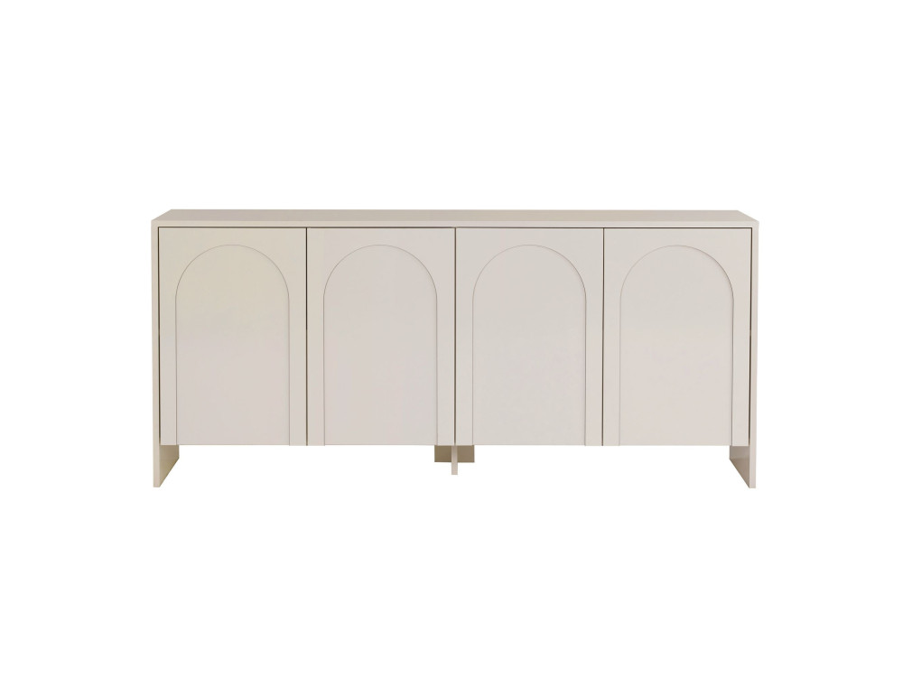 Aparador "Arlen" em madeira - 180 x 45 x 80 cm - Creme