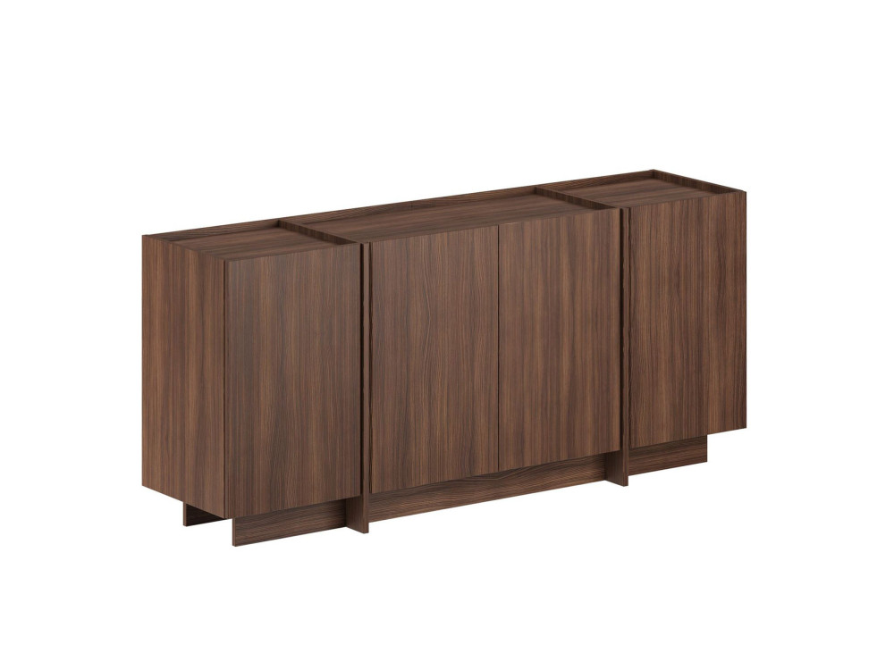 Aparador de madeira "Dorma" - 180 x 45 x 80 cm - Nogueira Milano
