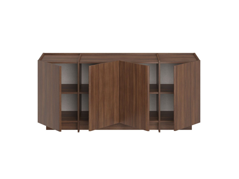 Aparador de madeira "Dorma" - 180 x 45 x 80 cm - Nogueira Milano