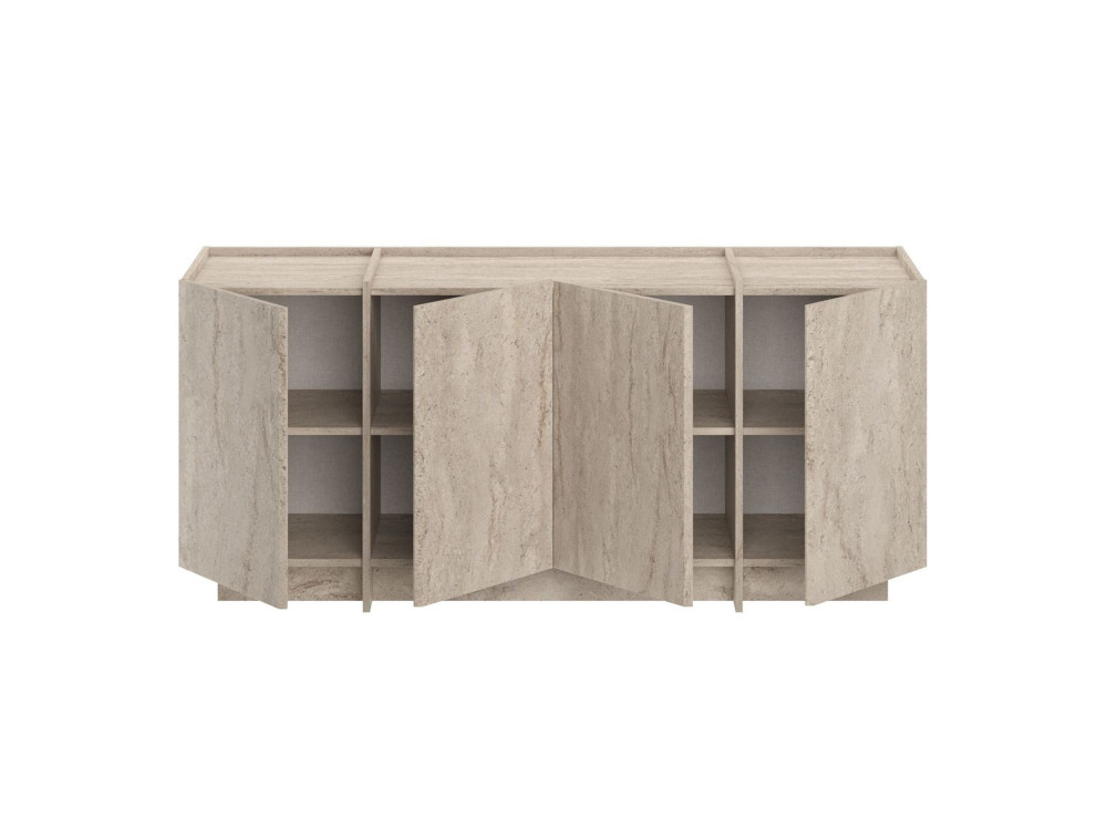 Aparador "Dorma" em madeira - 180 x 45 x 80 cm - Travertino