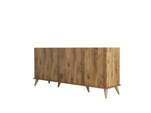 Aparador de madeira "Elegante" - 180 x 45 x 80 cm - Castanho