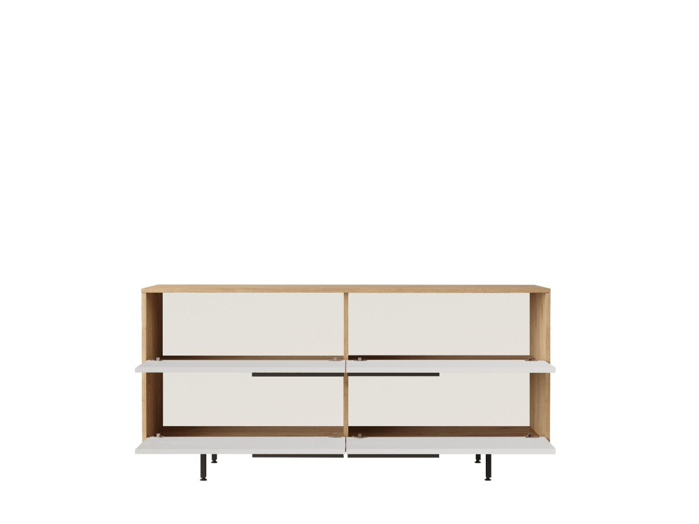 Aparador "ON3-SW" em madeira - 160 x 44 x 74 cm - Branco