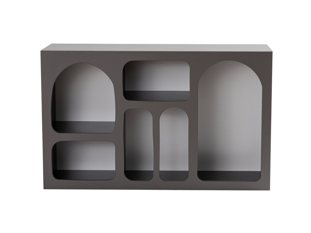 Aparador de madeira "Liva 120" - 120 x 37 x 74 cm - Cinzento antracite