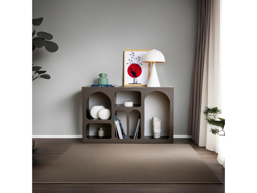 Aparador de madeira "Liva 120" - 120 x 37 x 74 cm - Cinzento antracite