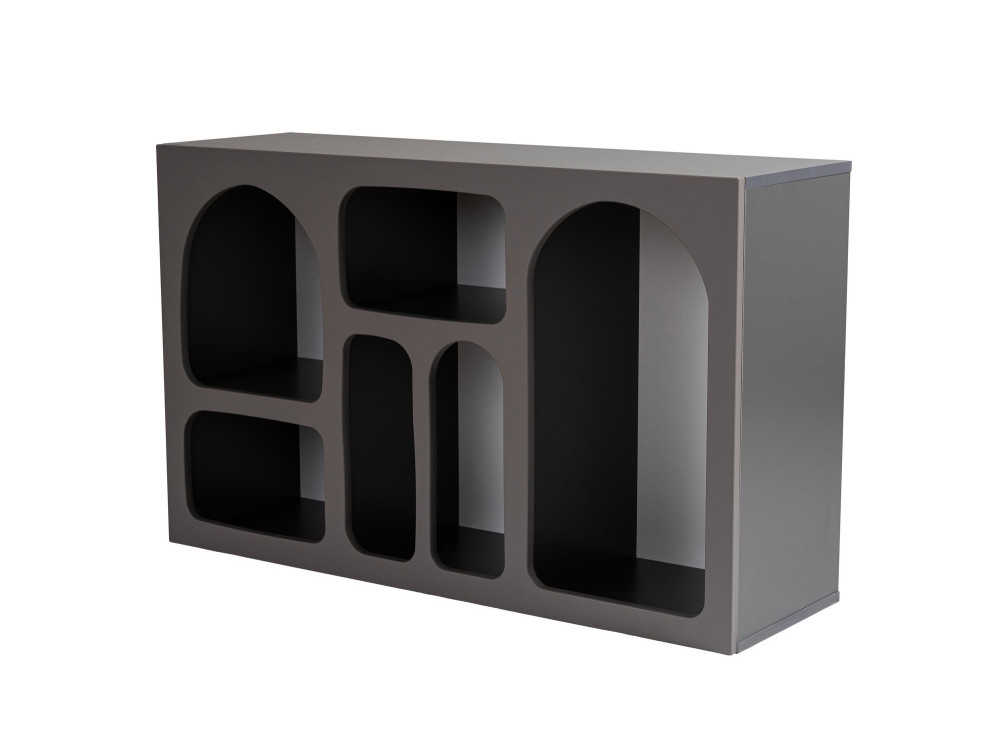 Aparador de madeira "Liva 120" - 120 x 37 x 74 cm - Cinzento antracite