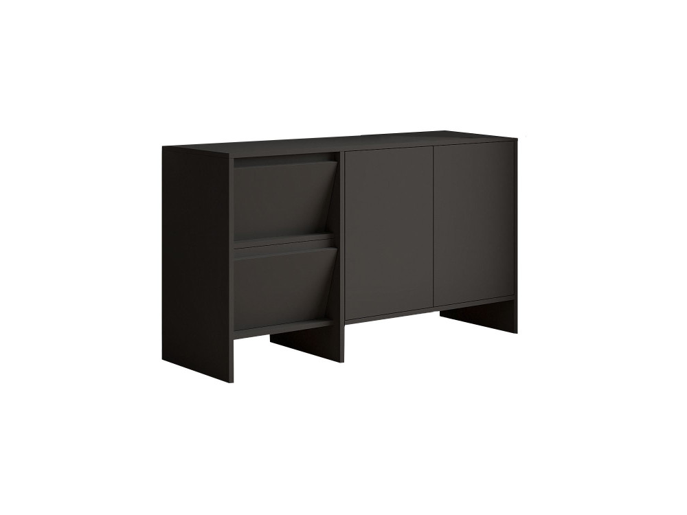 Aparador de madeira Laris 130" - 130 x 44 x 82 cm - Cinzento antracite