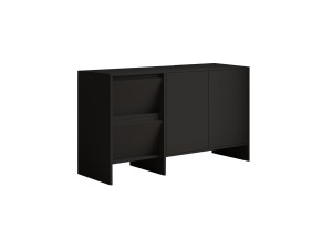 Aparador de madeira Laris 130" - 130 x 44 x 82 cm - Preto