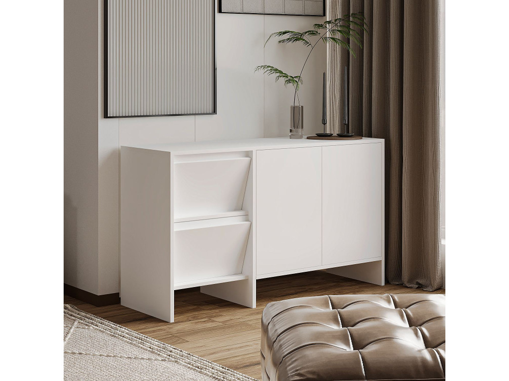 Aparador de madeira Laris 130" - 130 x 44 x 82 cm - Branco