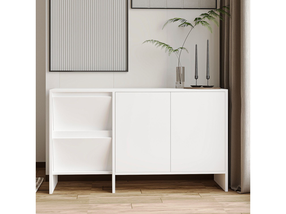 Aparador de madeira Laris 130" - 130 x 44 x 82 cm - Branco