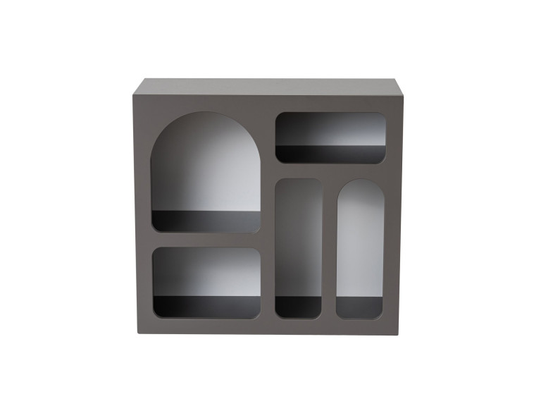 Aparador "Lessa" em madeira - 80 x 37 x 74 cm - Cinzento antracite