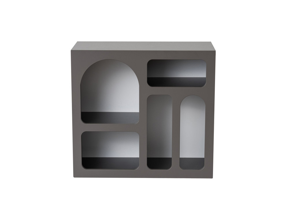 Aparador "Lessa" em madeira - 80 x 37 x 74 cm - Cinzento antracite
