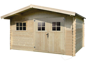 Telheiro de madeira para jardim - 19,72 m² - 4,64 x 4,25 x 2,32 m - 28 mm