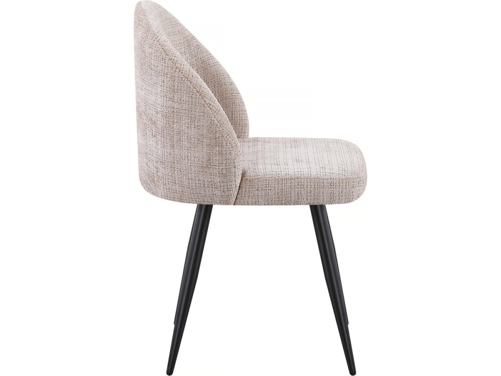 Conjunto de 2 cadeiras em tecido "Samuel" - 53 x 51 x 82 cm - Bege