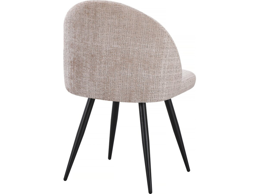 Conjunto de 2 cadeiras em tecido "Samuel" - 53 x 51 x 82 cm - Bege