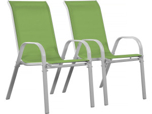 Poltrona de jardim Textilene "Cordoba" - Fénix - Verde- Kit de 2