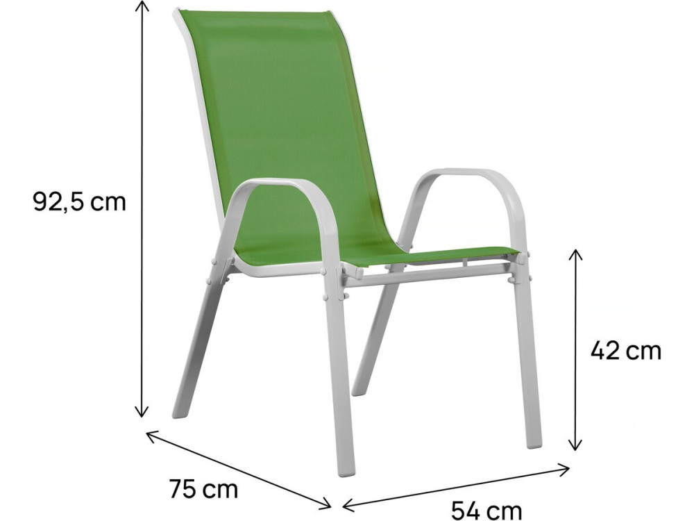 Poltrona de jardim Textilene "Cordoba" - Fénix - Verde- Kit de 2