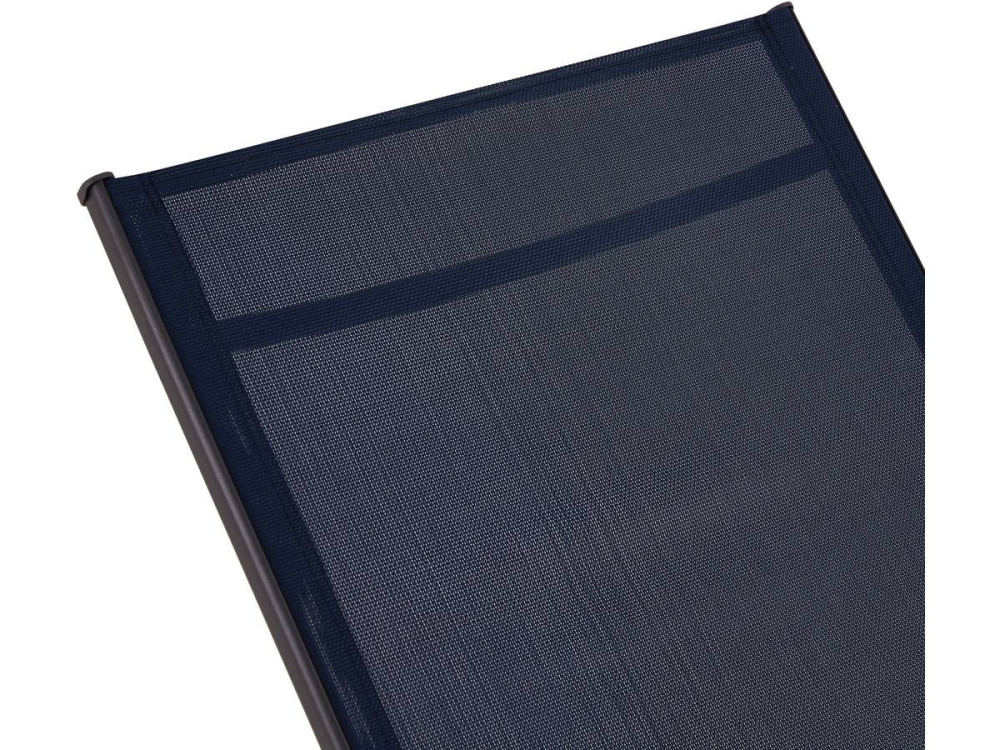 Conjunto de 2 espreguiçadeiras metálicas "Farniente" - Azul meia-noite