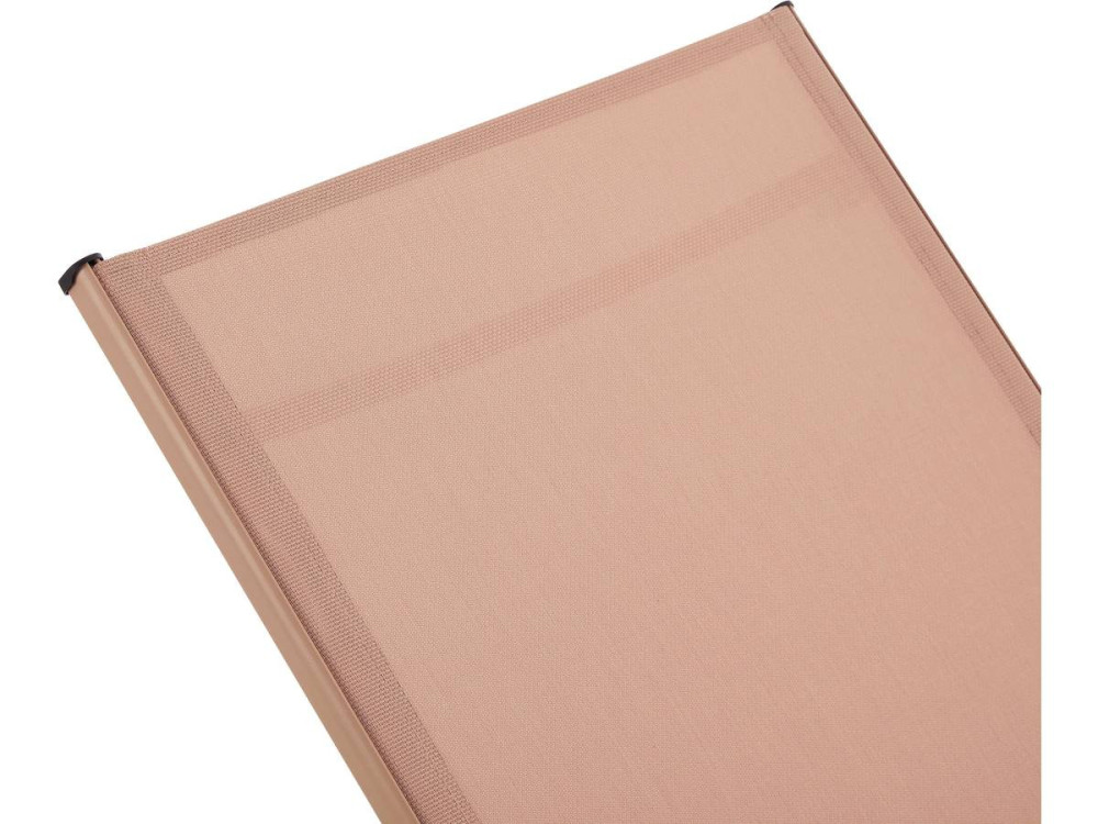 Conjunto de 2 espreguiçadeiras metálicas "Farniente" - Castanho