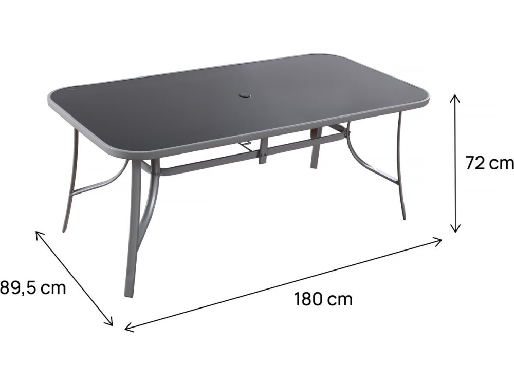 Mesa para jardim "Cordoba" - Phoenix - 8 lugares - Prateado