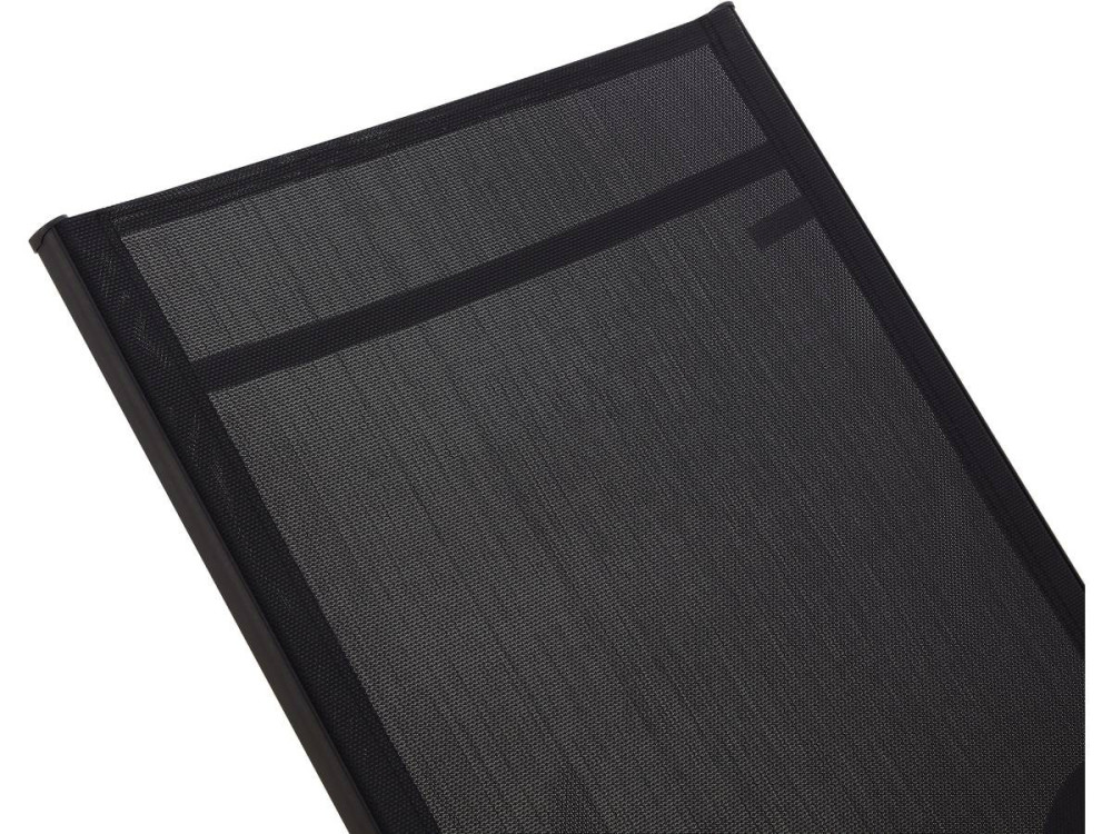 Conjunto de 2 espreguiçadeiras metálicas "Farniente" - Preto