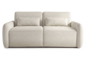 Sofá-cama conversível de abertura rápida «Aurelie» - Colchão de 18 cm - Largura da cama de 140 cm - 3 lugares - Bege