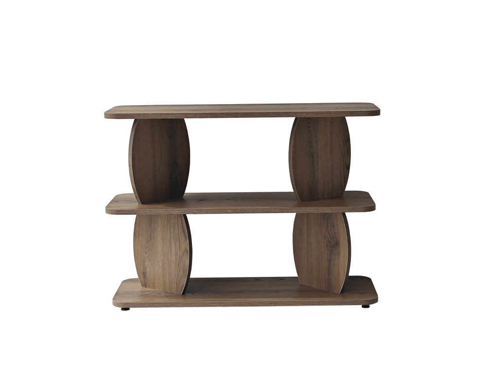 Mesa auxiliar de madeira «Armonia» - 90 x 30 x 70 cm - Castanho