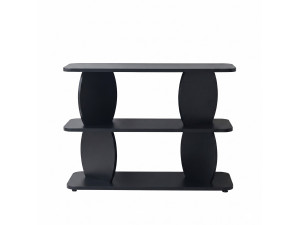 Mesa auxiliar de madeira «Armonia» - 90 x 30 x 70 cm - Preto