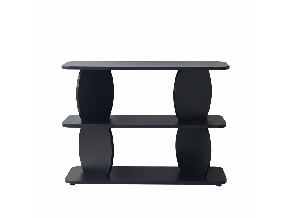 Mesa auxiliar de madeira «Armonia» - 90 x 30 x 70 cm - Preto
