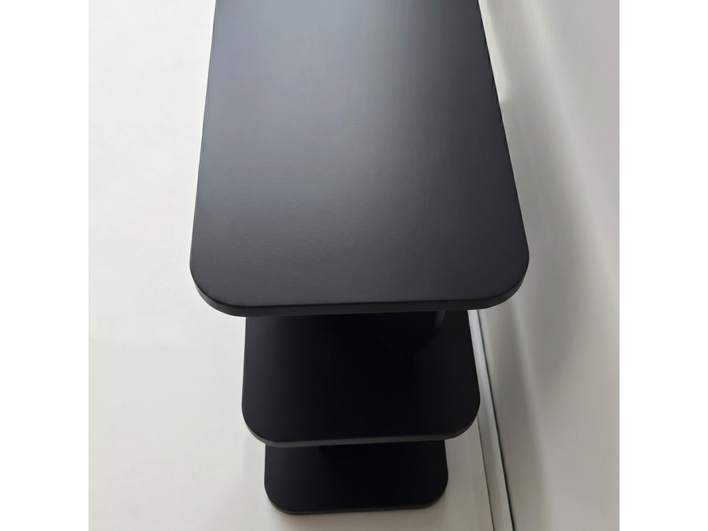 Mesa auxiliar de madeira «Armonia» - 90 x 30 x 70 cm - Preto