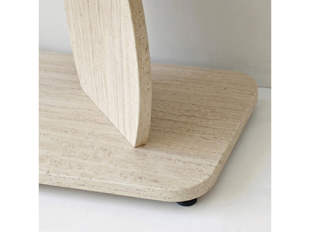 Mesa auxiliar de madeira «Armonia» - 90 x 30 x 70 cm - Travertino