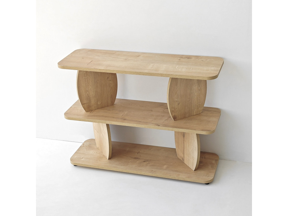 Mesa auxiliar de madeira «Armonia» - 90 x 30 x 70 cm - Carvalho Saphir