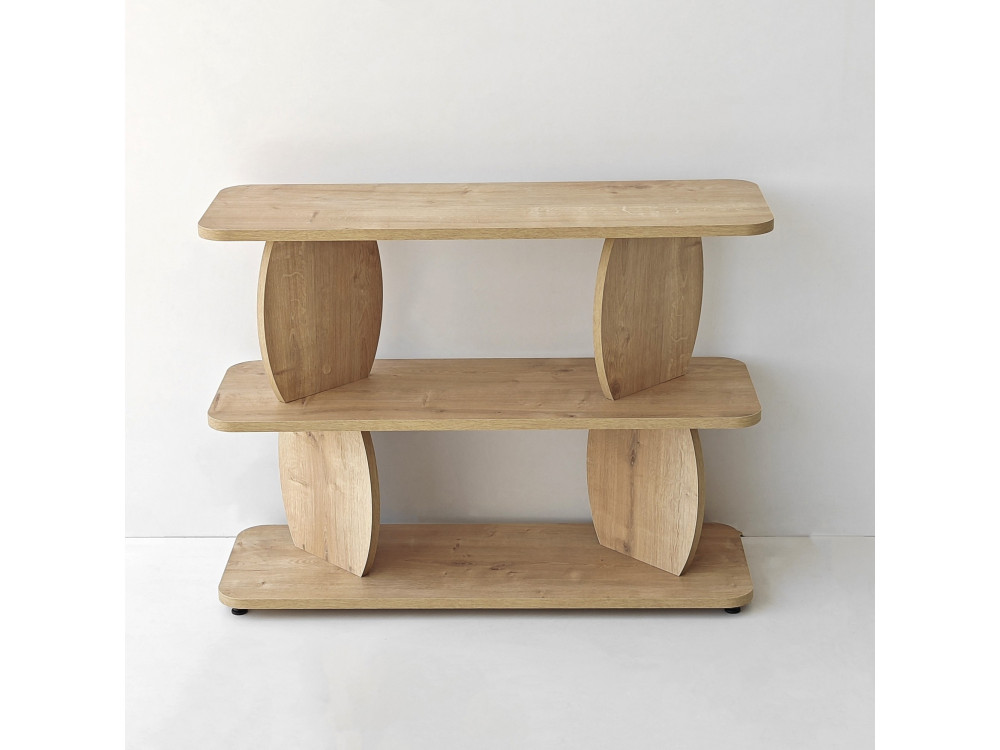 Mesa auxiliar de madeira «Armonia» - 90 x 30 x 70 cm - Carvalho Saphir