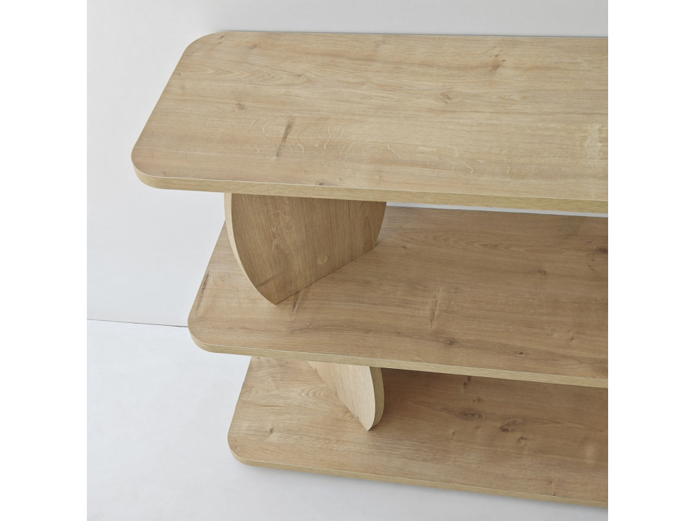 Mesa auxiliar de madeira «Armonia» - 90 x 30 x 70 cm - Carvalho Saphir