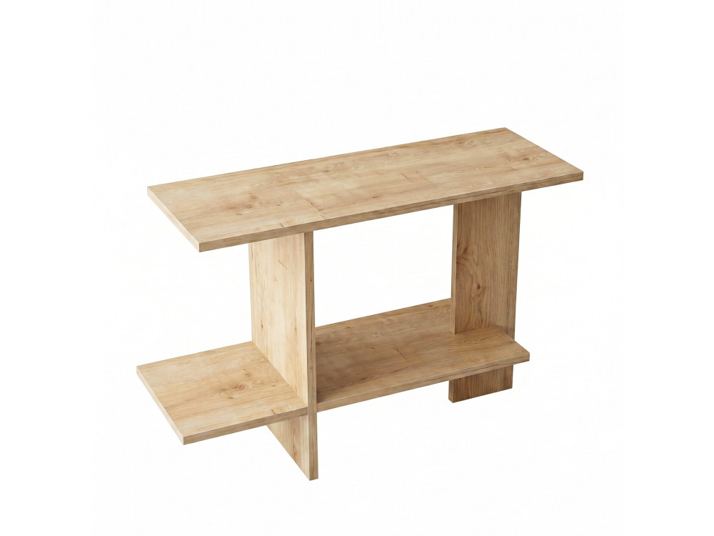 Mesa auxiliar de madeira «Essenziale» - 80 x 30 x 55 cm - Carvalho Saphir